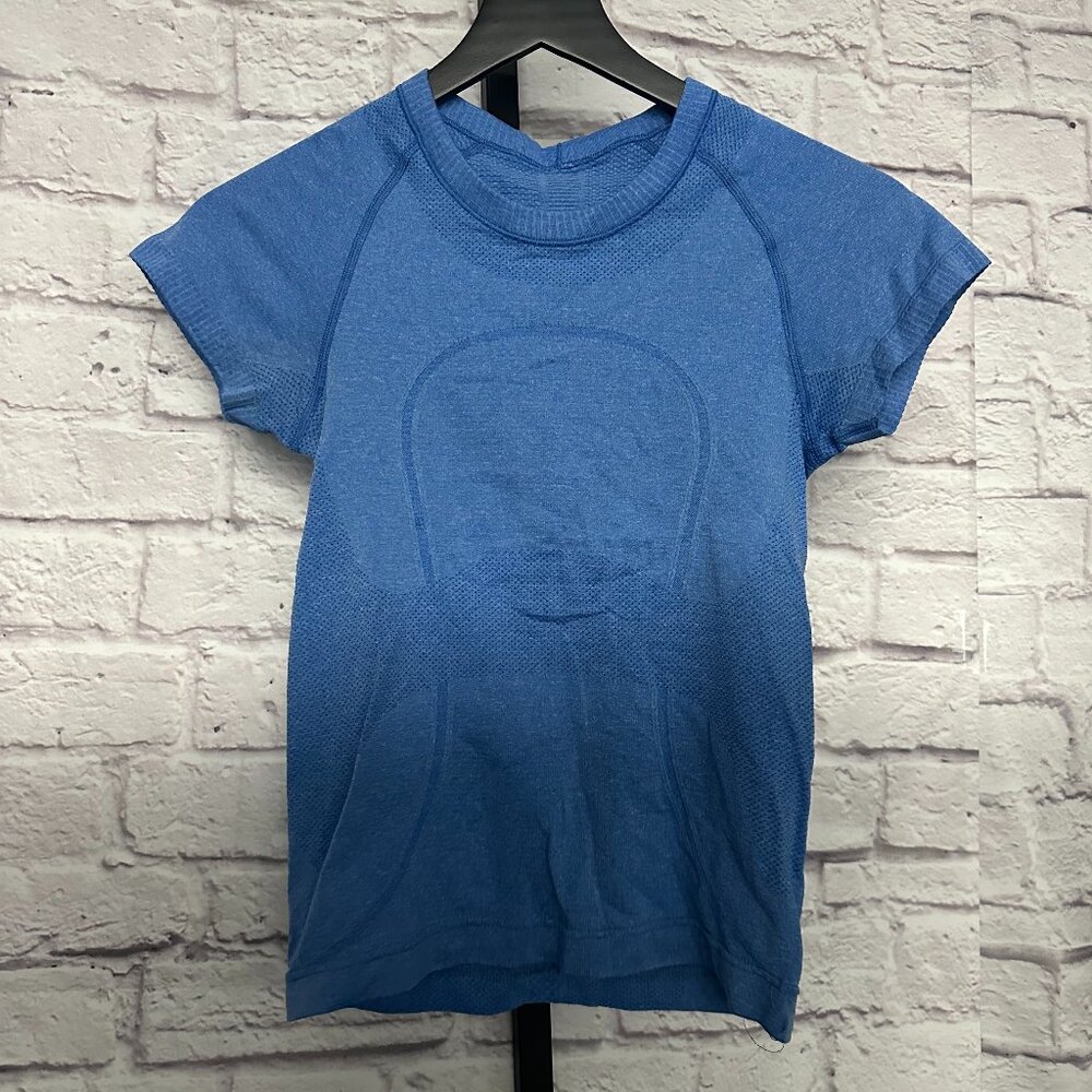 Blue Lululemon Swiftly Tech Short-Sleeve Shirt 2.0